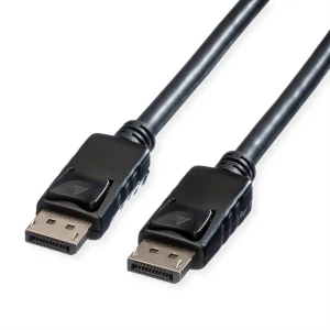 Roline DisplayPort priključni kabel DisplayPort utikač 10.00 m crna 11.04.5986 sa zaštitom DisplayPort kabel slika
