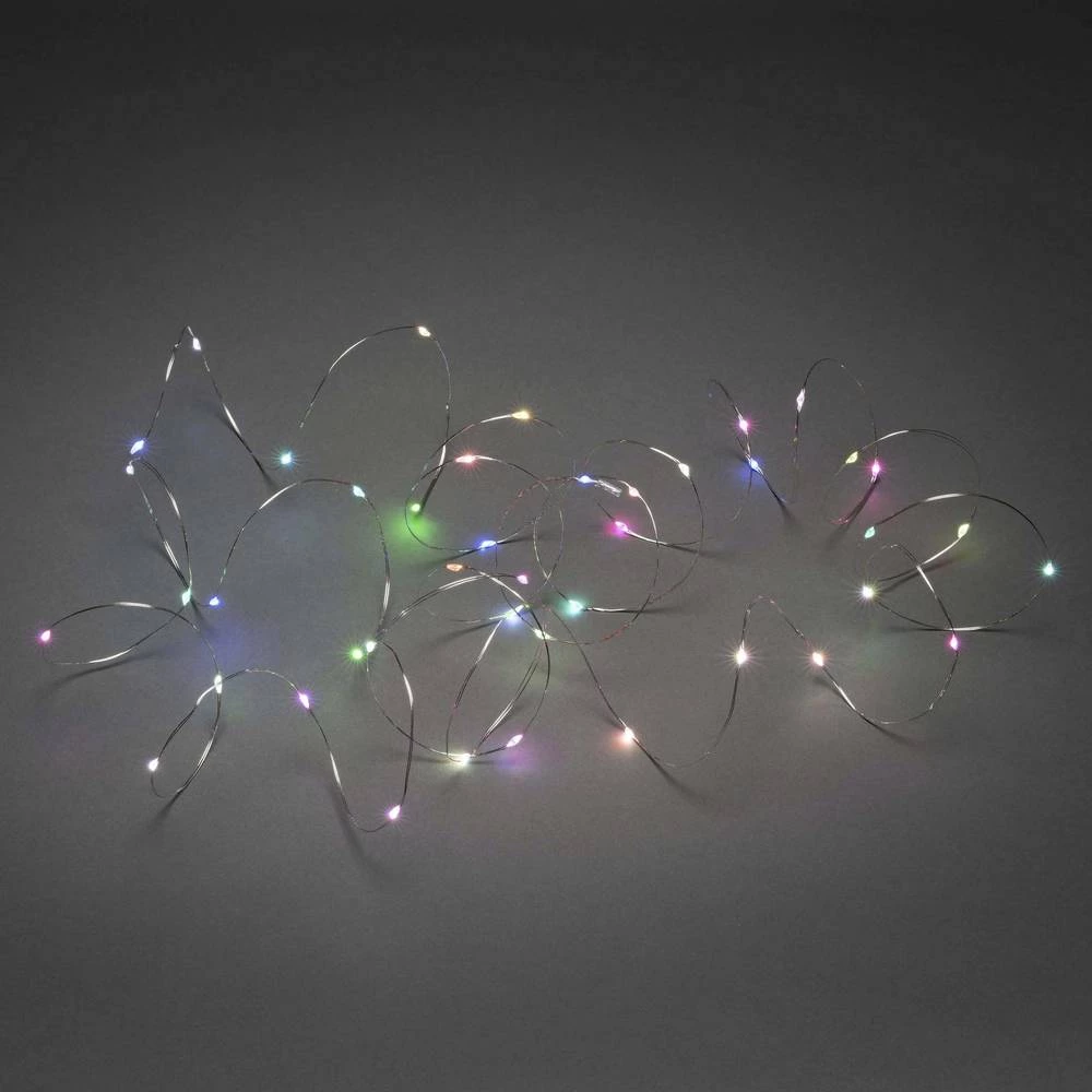 Konstsmide 6431-590 Mikro svjetlosni lanac Vani ATT.CALC.EEK: LED strujni pogon LED RGB Osvjetljena duljina: 9.9 m slika