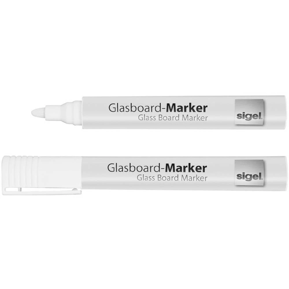 Sigel Marker za staklene ploče GL715 Bijela 3 mm 2 kom/paket slika