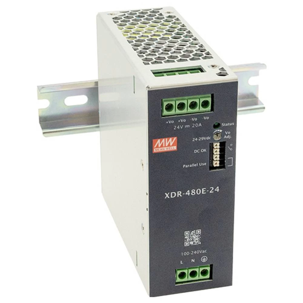 MEAN WELL XDR-480E-36 DIN-napajanje (DIN-letva) 36 V 13.3 A 478.8 W Content 1 kom. slika