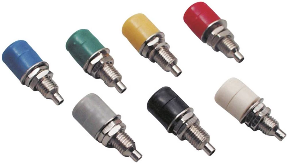 Laboratorijski ženski konektor Ženski konektor, vertikalna ugradnja Plava boja, Zelena, Žuta, Crvena, Siva, Crna, Bijela TRU COM slika