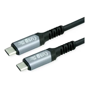 Value USB-C kabel USB 4.0 USB-C® utikač 0.80 m crna sa zaštitom 11999089 slika