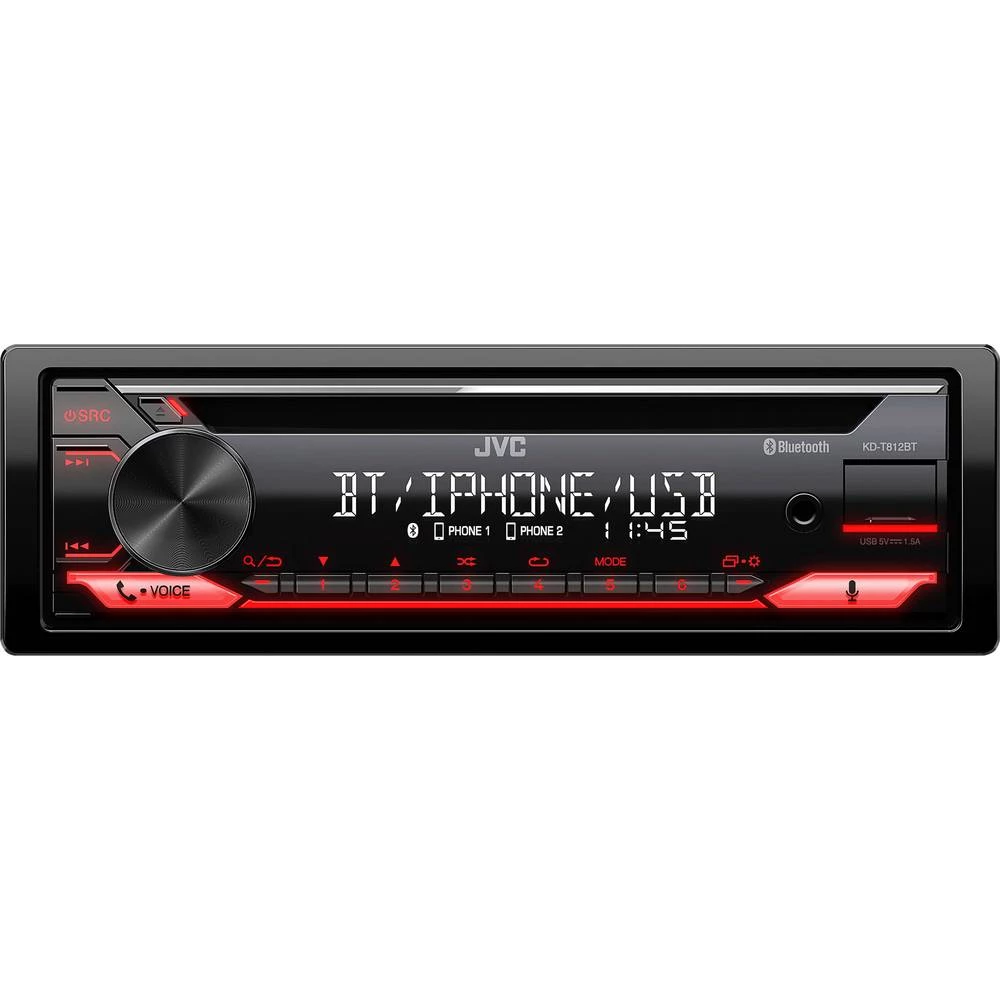 JVC KD-T812BT Autoradio Priključak na upravljaču vozila, Bluetooth&reg; telefoniranje slobodnih ruku slika