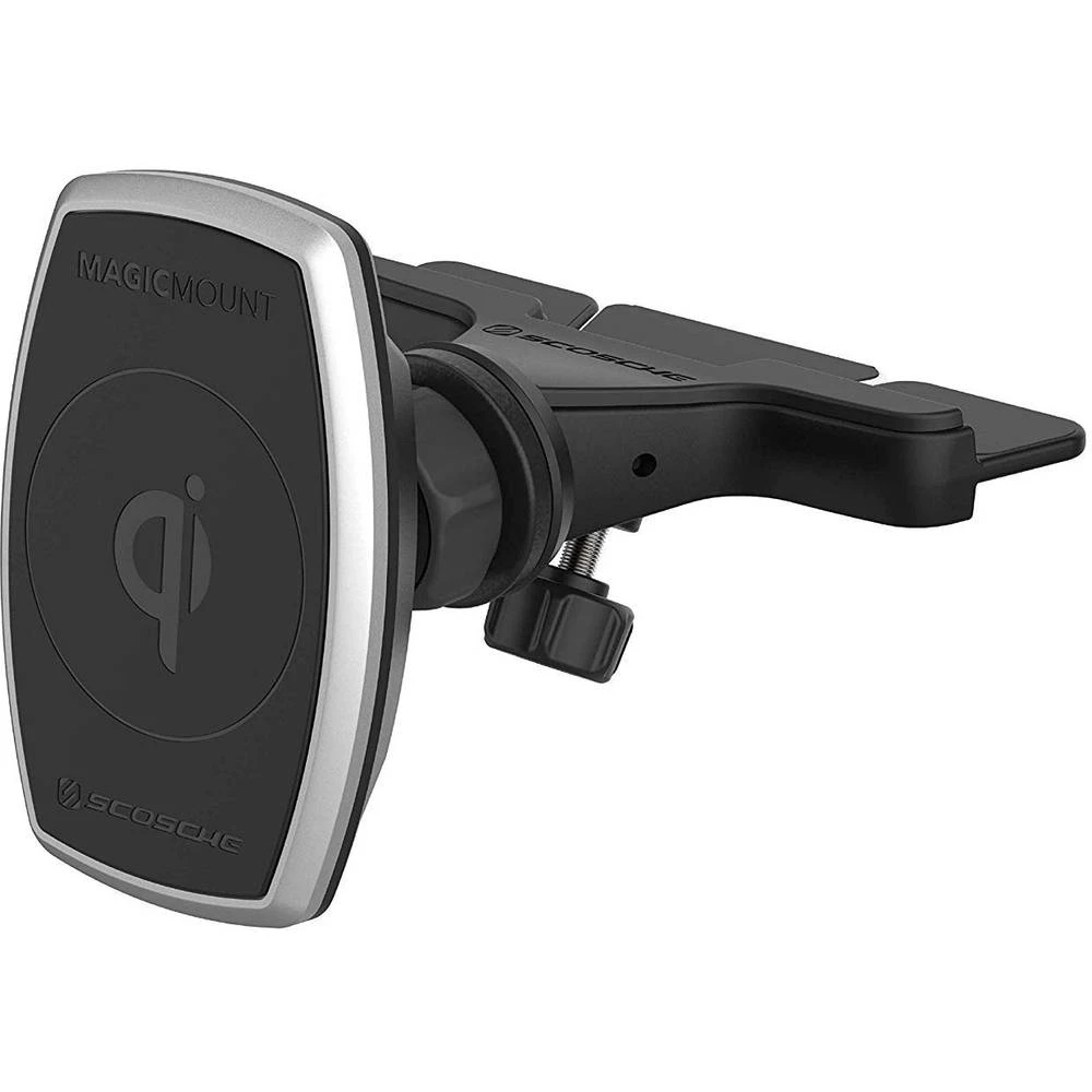 Scosche indukcijski punjač MagicMount Pro CD MPQ2CD-XTSP Izlazi Qi standard Crna/srebrna slika