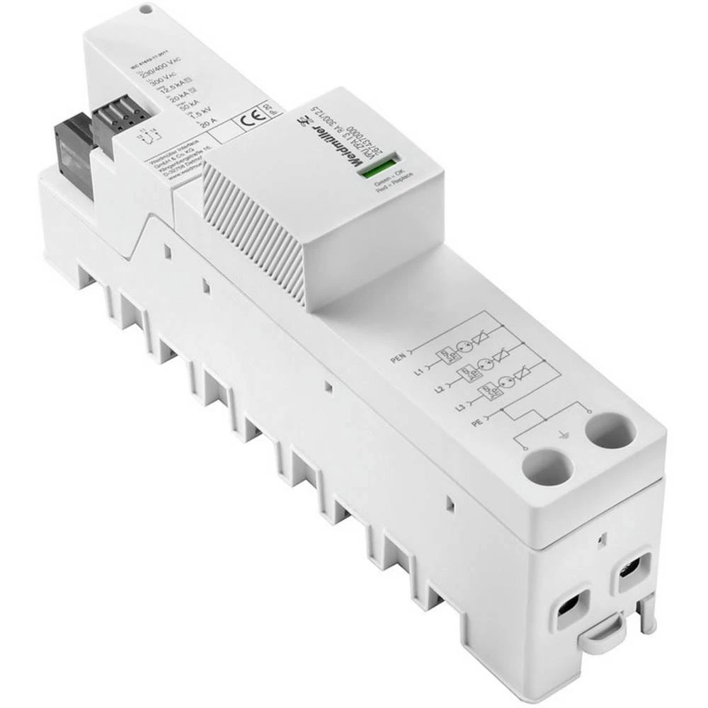 odvodnik prenapona Zaštita od prenapona za: razdjelni ormar Weidmüller VPU ZPA I 3 RA 300/12,5 2674370000 50 kA slika