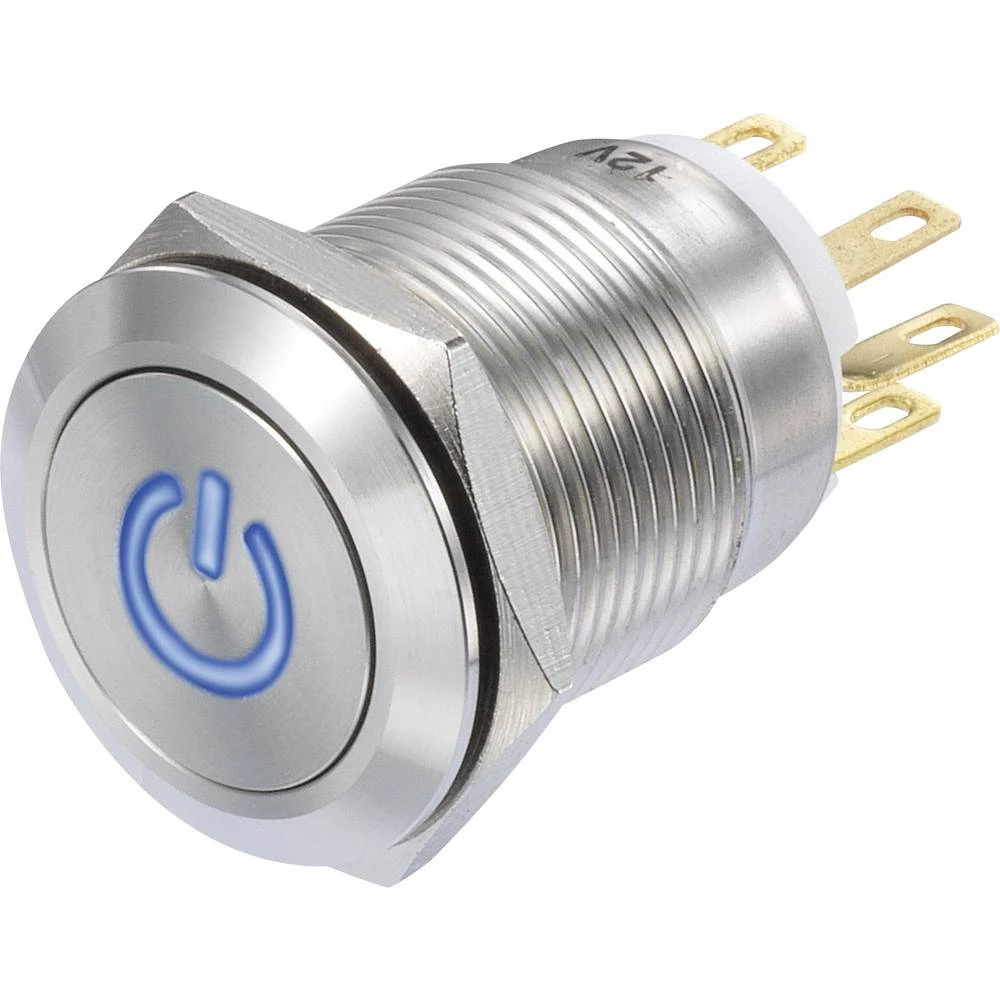 TRU COMPONENTS LAS1-GQF-11/B/12V tipkalo 250 V/AC 3 A 1 x on/(on) IP65 vraća se u izsprijedai položaj 1 St. slika