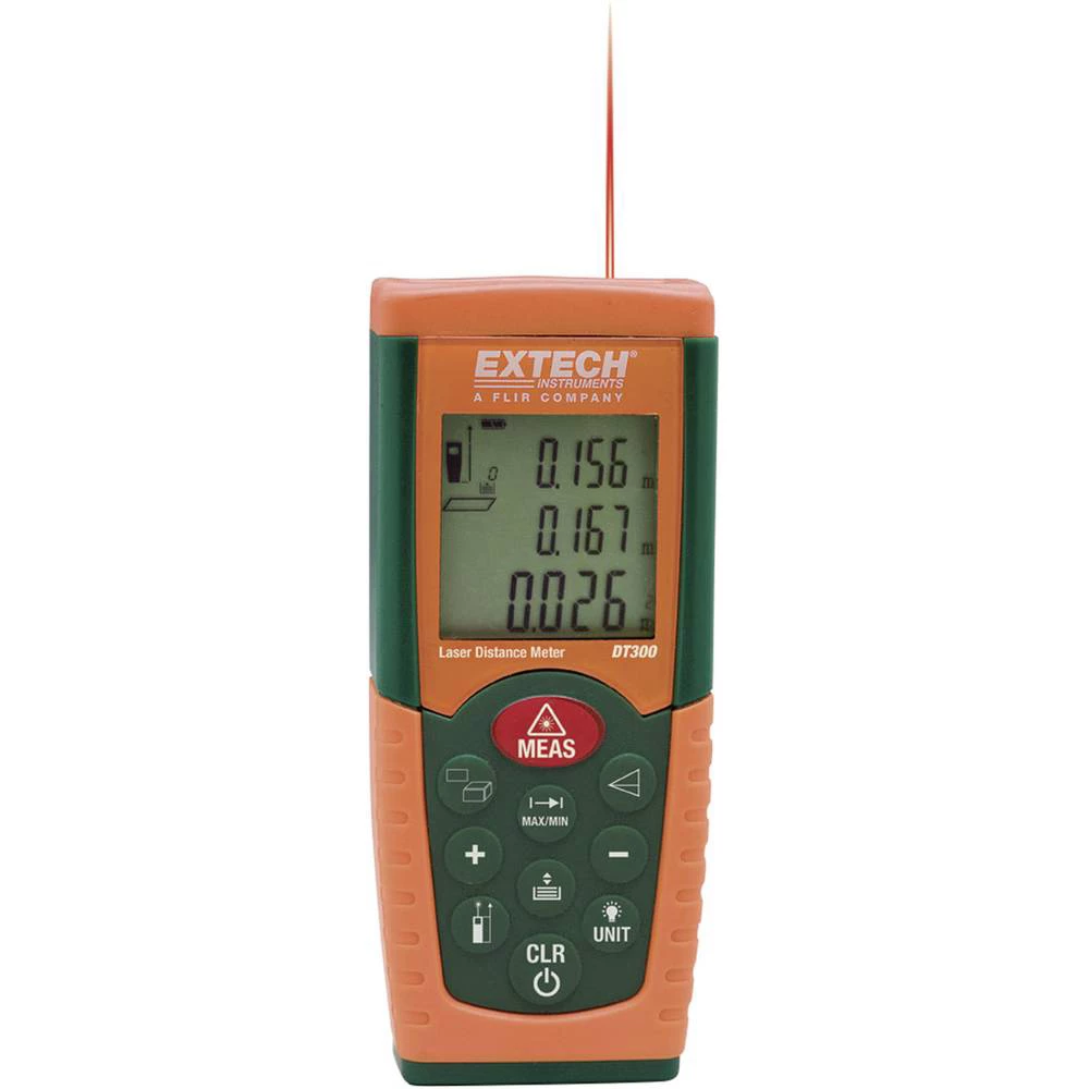 Extech DT300 laserski daljinomjer, mjerno područje (maks.) 50 m kalibriran prema tvorničkim standardima slika