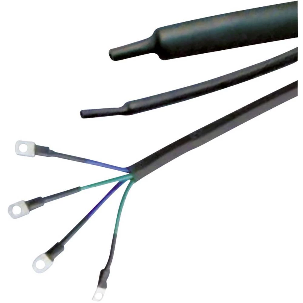 Hongshang ART002029 Skupljajuća cijev bez ljepila Crna 25.40 mm Stopa skupljanja:2:1 Roba na metre slika