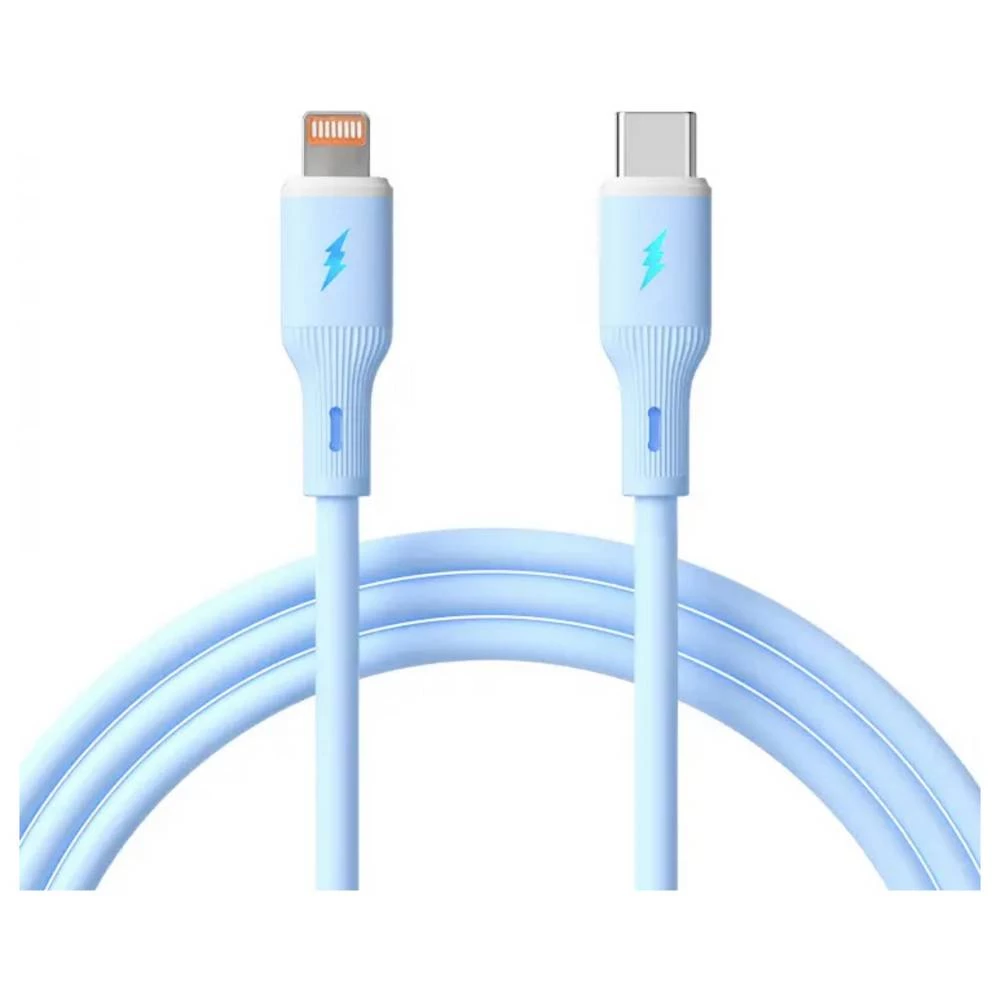 Akyga USB kabel USB-C® utikač, Apple Lightning utikač 1 m plava boja AK-USB-72 slika