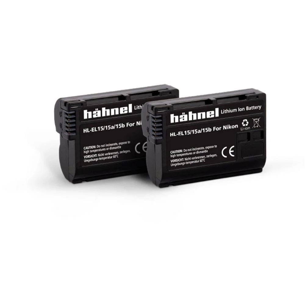 Hähnel HL-EL15HPa/b, 2er kamera-akumulator Zamjenjuje originalnu akU. bateriju EN-EL15 7 V 1650 mAh slika