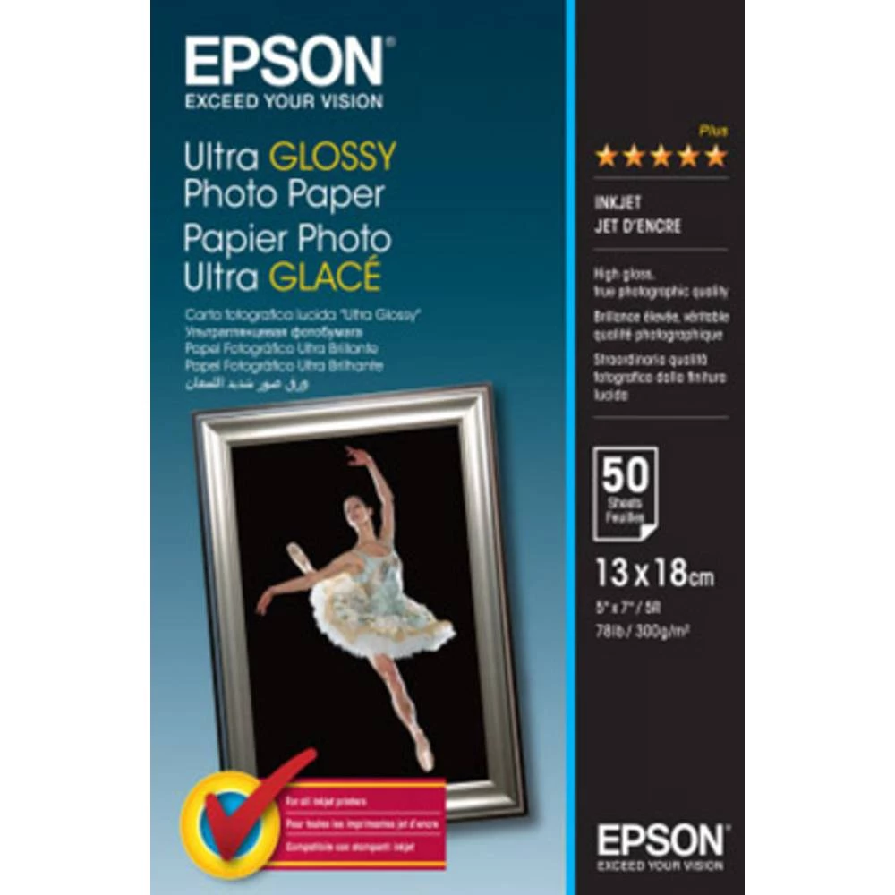 Foto papir Epson Ultra Glossy Photo Paper C13S041944 300 gm&sup2; 50 Stranica Visoki sjaj slika