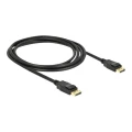 Delock DisplayPort priključni kabel DisplayPort utikač, DisplayPort utikač 2.00 m crna 83806 pozlaćeni kontakti DisplayPort kabel slika