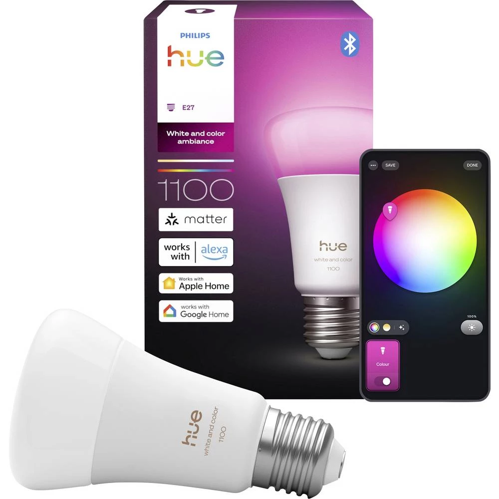 Philips LED žarulja 929003853501 Energetska učinkovitost 2021: D (A - G) Hue White & Col. Amb. slika