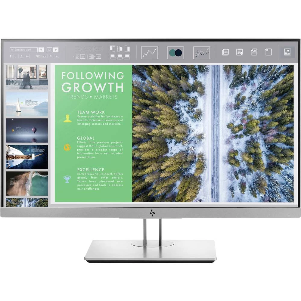 LED zaslon 60.5 cm (23.8 ") HP EliteDisplay E243 ATT.CALC.EEK A+ (A++ - E) 1920 x 1080 piksel Full HD 5 ms DisplayPort, HDMI slika