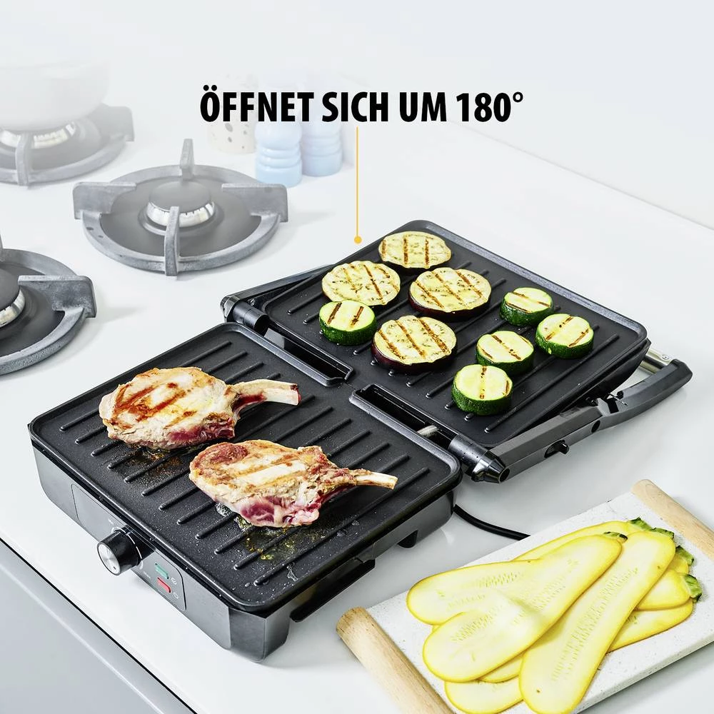 Tristar GR-2868 električan kontakt roštilj premaz protiv lijepljenja, zaštita od pregrijavanja, indikatorska lampica  crna slika