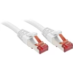 LINDY 47798 RJ45 mrežni kabel, Patch kabel cat 6 S/FTP 10.00 m bijela sa zaštitom za nosić 1 St.