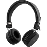 STREETZ HL-BT400  On Ear Headset Bluetooth® stereo crna  indikator napunjenosti baterije, sklopive, slušalice s mikrofonom, kontrola glasnoće