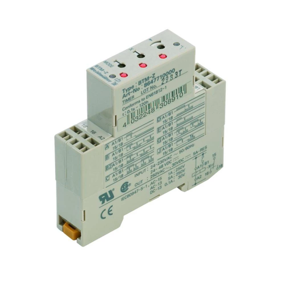 Vremenski relej, višefunkcijski TIMER BTM-Z Weidmüller vremensko područje: 0.1 s - 120 h 1 izmjenjivač 1 komad slika