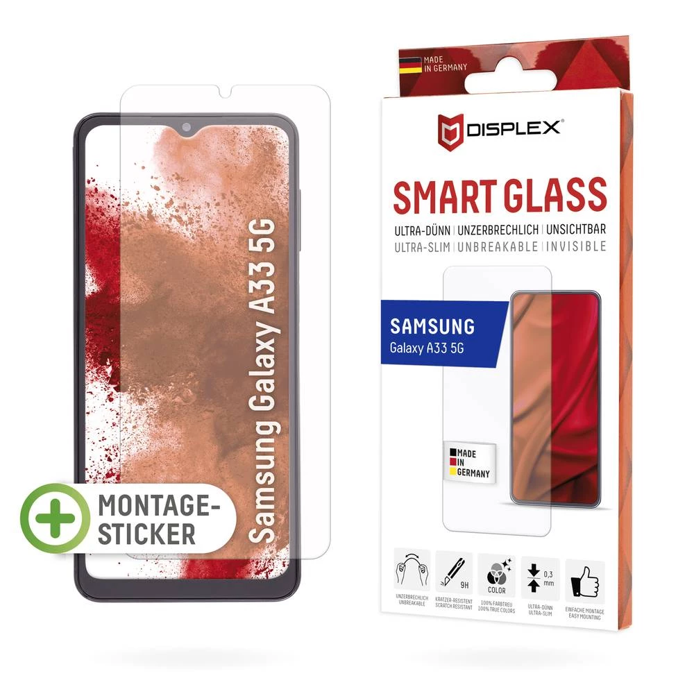 DISPLEX 1638 &quot,Smart Glass&quot, zaštitno staklo za Samsung Galaxy A33 5G   DISPLEX  Smart Glass  zaštitno staklo zaslona  Galaxy A33 5G  1 St.  1638 slika