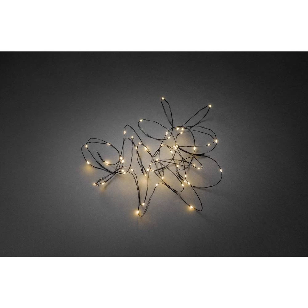 Konstsmide 6386-800 svjetlosni lanac s motivom kapi unutra  Energetska učinkovitost 2021: G (A - G) strujni pogon Broj žarulja 50 LED jantar Osvjetljena duljina: 4.9 m slika