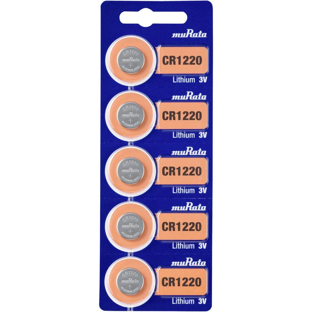 Murata CR1220-BEABAE gumbasta baterija cr 1220 litijev 40 mAh 3 V 5 St. slika