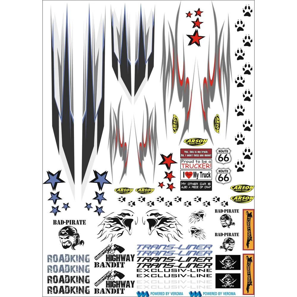 Carson Modellsport 500907085 1:14 Dekoracija za teretna vozila ukrasna traka 1 ST slika