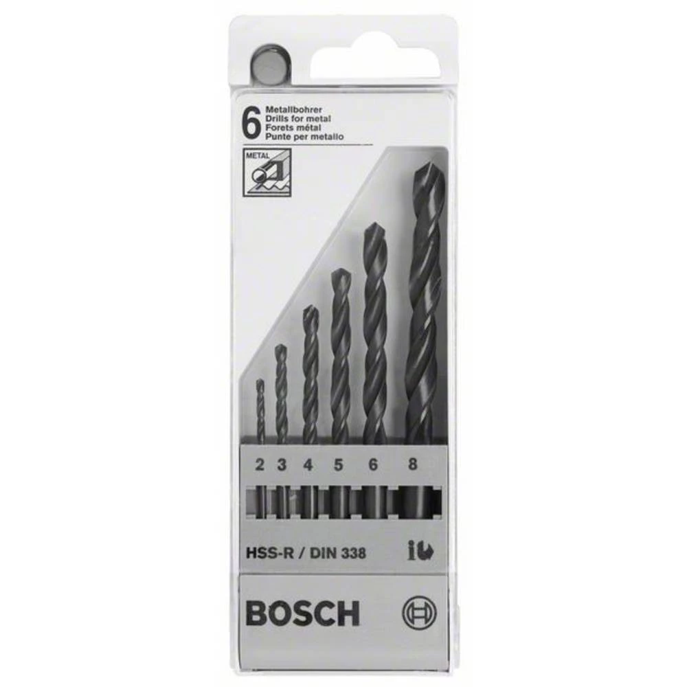 HSS Metal-spiralno svrdlo-komplet 6-dijelni Bosch Accessories 2607018352 Valjani svitak DIN 338 Cilinder 1 Set slika