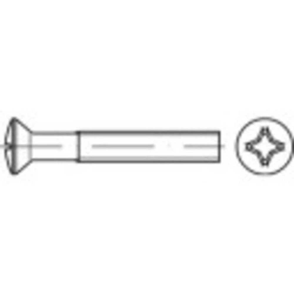 TOOLCRAFT  1066452 vijci s upuštenom lećastom glavom  M5 35 mm križni philips DIN 966   nehrđajući čelik A4 500 St. slika