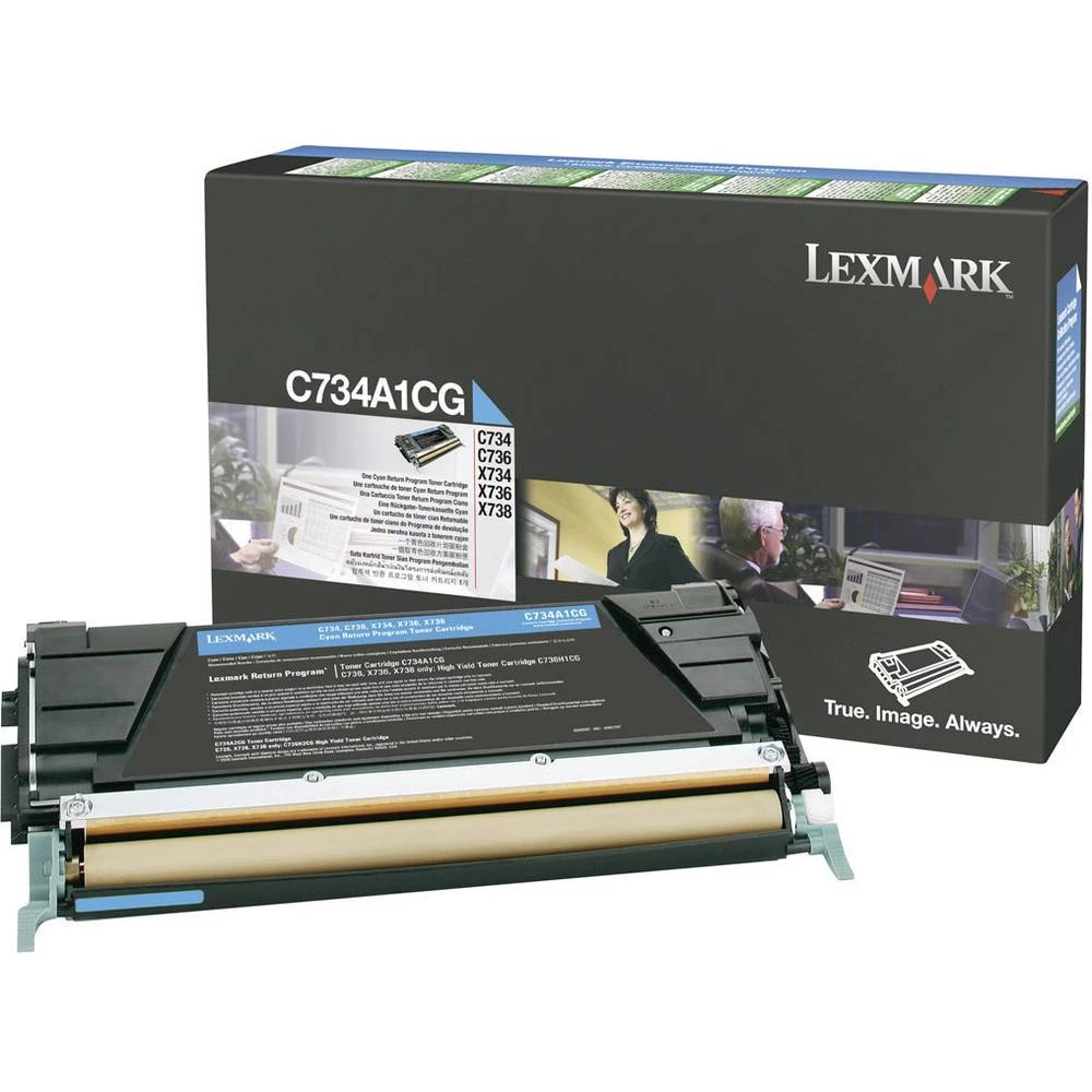 Lexmark spremnik s tonerom za povrat C734 C736 X734 X736 X738 original cijan 6000 Stranica C734A1CG slika