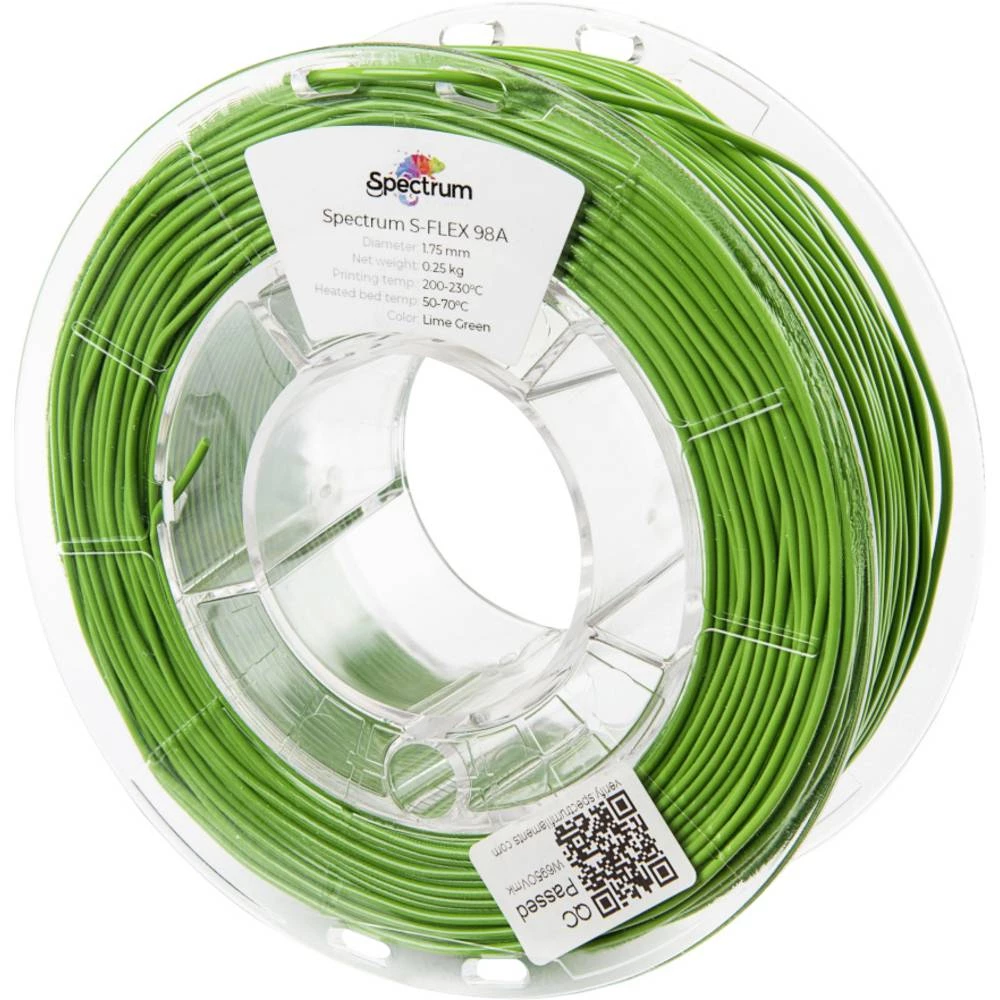 Spectrum Filaments 80527 S-Flex 98A 3D pisač filament fleksibilni filament fleksibilan, kemijski otporan, bez iskrivljen slika