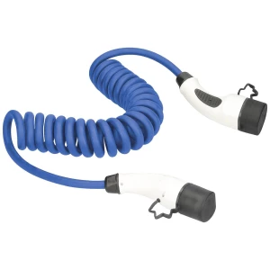 as - Schwabe spiralni kabel za punjenje hibridni električni automobil MODE 3, tip 2 kabel za punjenje 1-fazni, 3.6kW, rastezljiv 1-5m AS Schwabe 65120 kabel za punjenje eMobility 5 m spiralni kabel slika