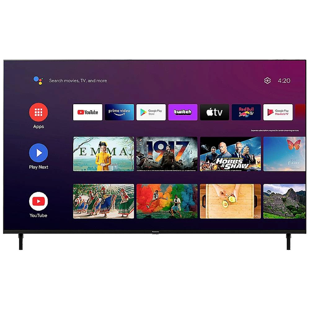 Panasonic TX-65LXW834 LED-TV 164 cm 65 palac Energetska učinkovitost 2021 G (A - G) Smart TV, UHD, WLAN, dvb-c, dvb-s2, DVB-T, DVB-T2 crna slika