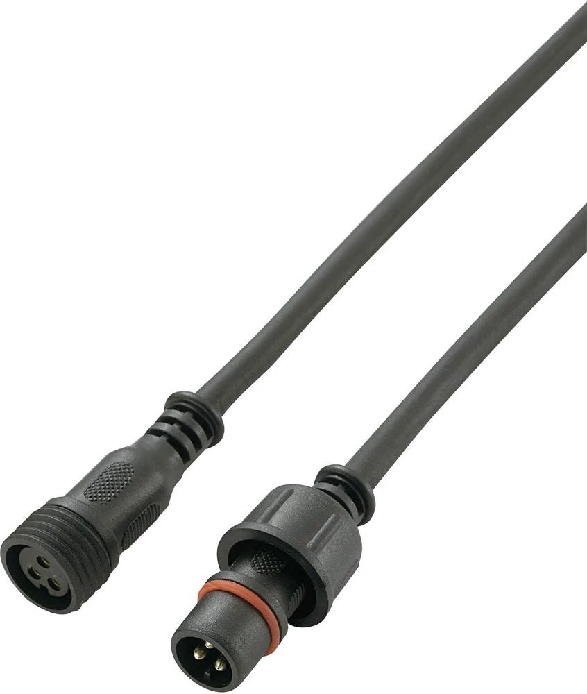 TRU COMPONENTS 739747 okrugli utikač, konfekcionirani, ravan utikač, ravna utičnica, ukupan broj polova: 3 1 kom. slika