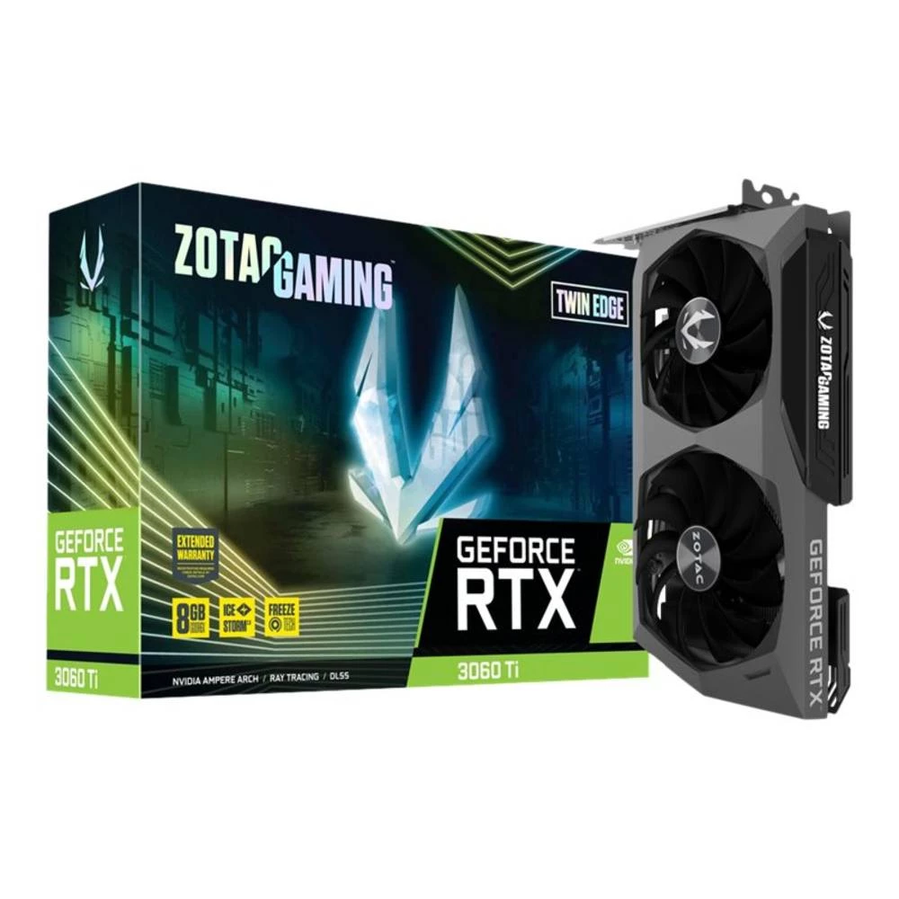 Zotac GAMING GeForce RTX 3060 Ti Twin Edge GeForce RTX 3060 Ti 8GB GDDR6X 256bit 7680x4320p PCI Express x16 4.0 Zotac grafička kartica  RTX 3060 Ti  8 GB    PCIe 4.0 x16 slika