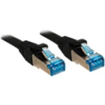 LINDY 47183 RJ45 mrežni kabel, Patch kabel CAT 6a S/FTP 10.00 m crna  1 St.