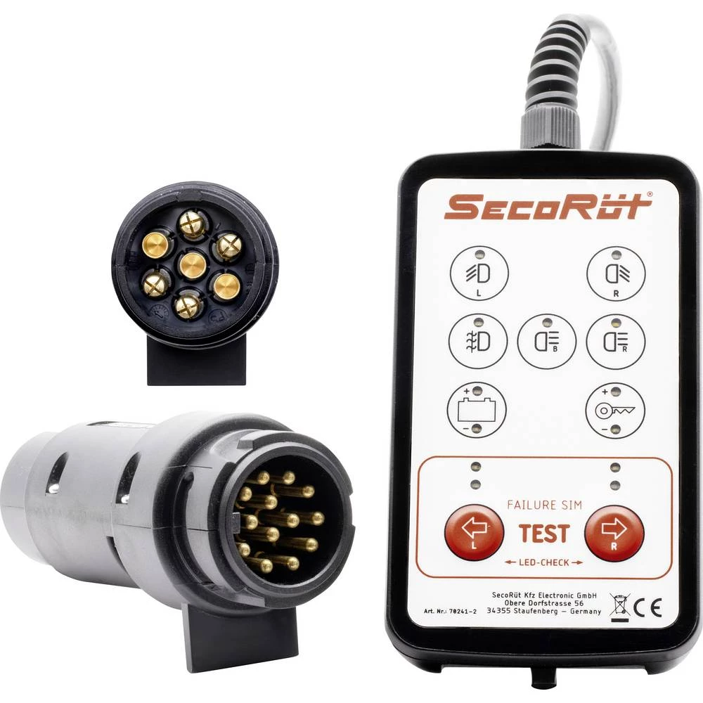 SecoRüt 70241.2 SecoRüt Prüfbox für Anhängersteckdosen 7 und 13 Polig (12 Volt) ispitivač za vučno vozilo 12 V Broj pola slika