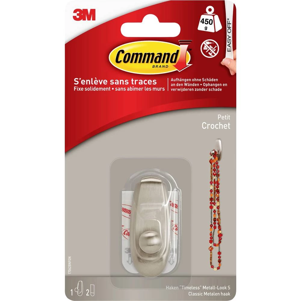 3M  Command ™ Bezvremenska univerzalna kuka S  nikal (brušeni) Sadržaj: 1 St. slika