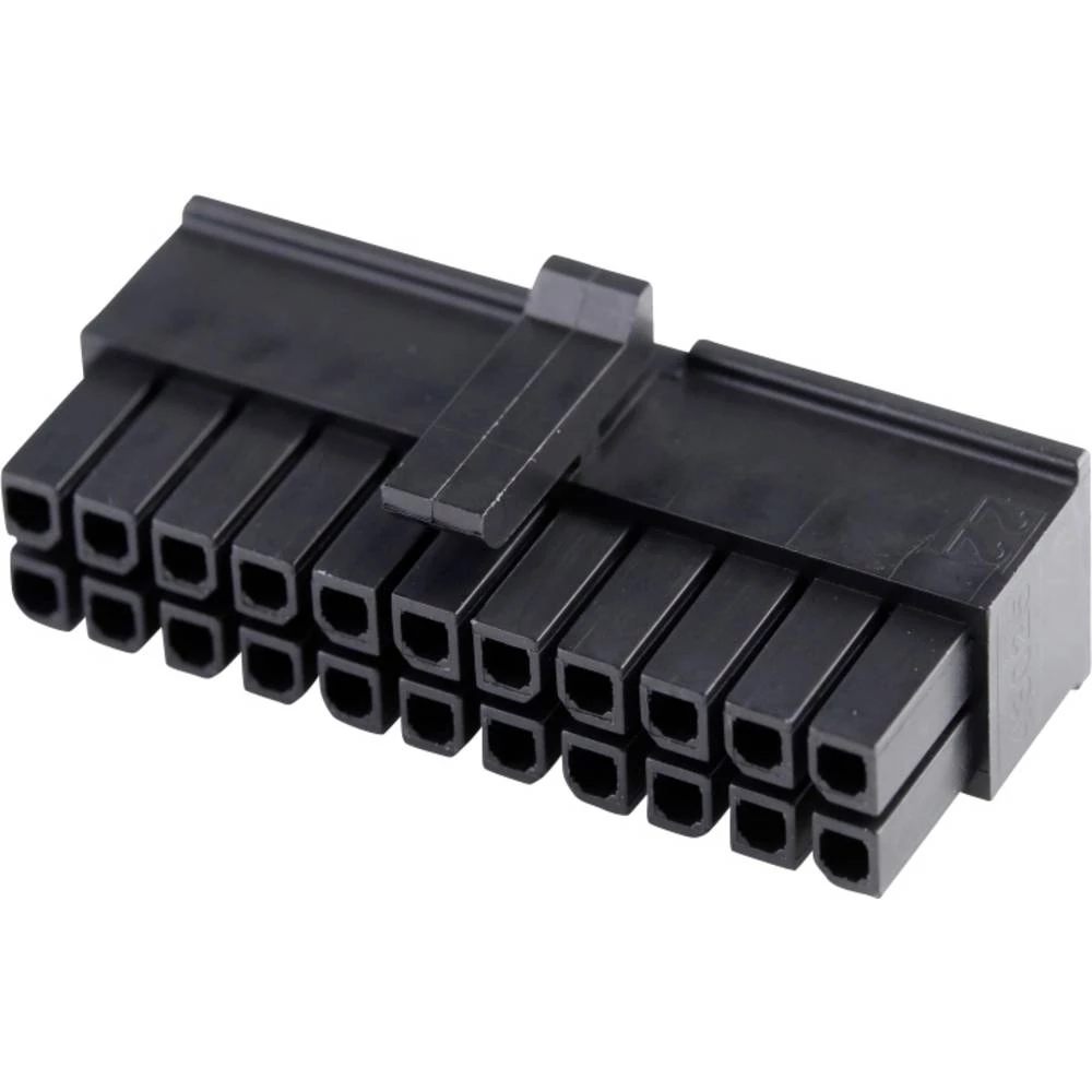 Molex 430252200 Micro-Fit 3.0 Receptacle Housing, Dual Row, 22 Circuits, UL 94V-0, Low-Halogen, Black slika