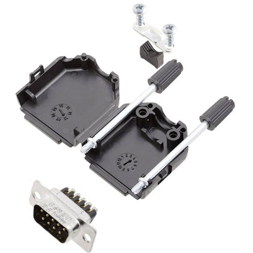 Komplet D-SUB pinskih konektora 180 ° Broj polova: 15 Vijak Amphenol 1 ST slika