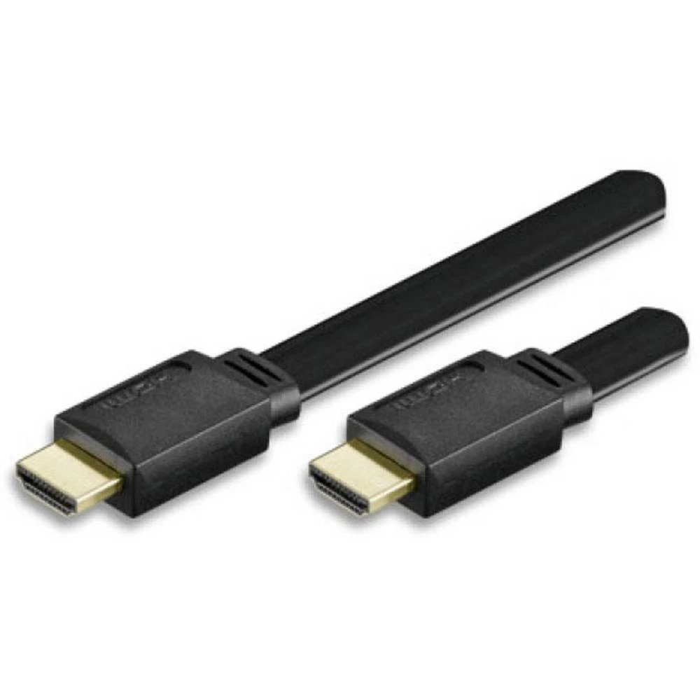 TECHly HDMI Priključni kabel [1x Muški konektor HDMI - 1x Muški konektor HDMI] 15 m Crna slika