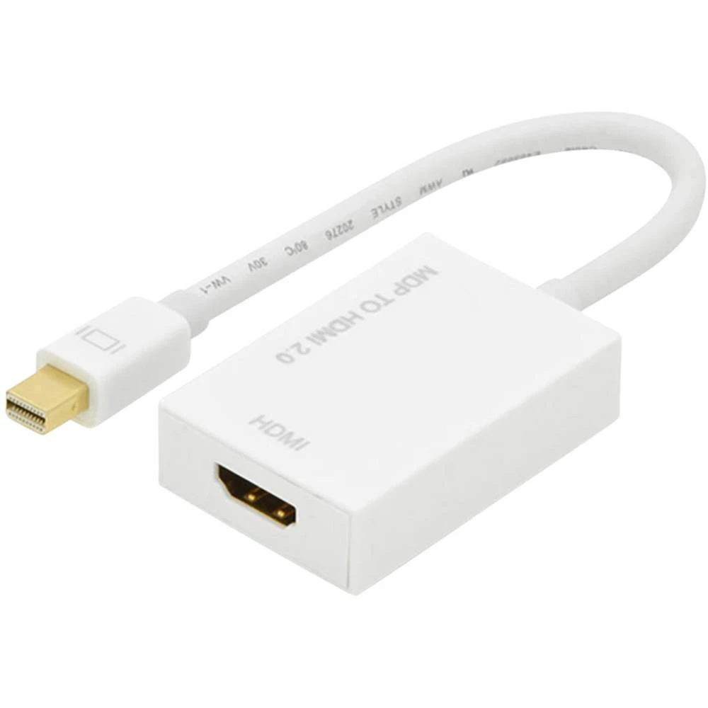 ednet DisplayPort / HDMI Adapter cable [1x Muški konektor Mini DisplayPort - 1x Ženski konektor HDMI] 0.2 m Crna slika