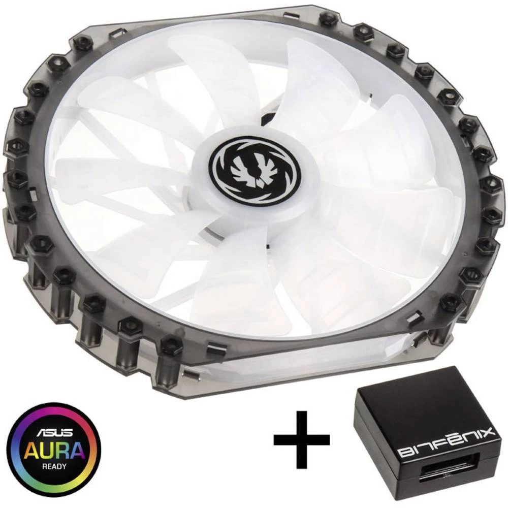 Ventilator za PC kućište Bitfenix Spectre Pro RGB Crna (prozirna), Bijela (transparentna) (Š x V x d) 230 x 230 x 25 mm slika