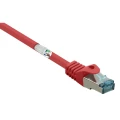 Basetech RJ45 BT-2270449 mrežni kabeli, patch kabeli cat 6a S/FTP 2.00 m crvena sa zaštitom za nosić, vatrostalan slika