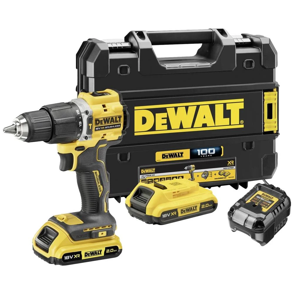 DEWALT DCD100YD2T-QW  2 brzine-akumulatorski čekić  bez četkica, uklj. 2 akumulatora, uklj. punjač, uklj. kofer slika