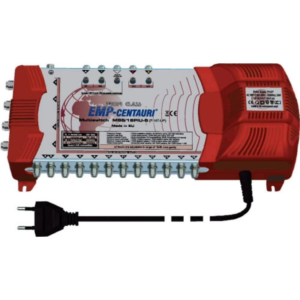 Satelitski multiprekidač EMP-Centauri MS5/16PIU-5 Ulazi: 5 (4 Sat/1 zemaljske) Broj sudionika: 16 slika