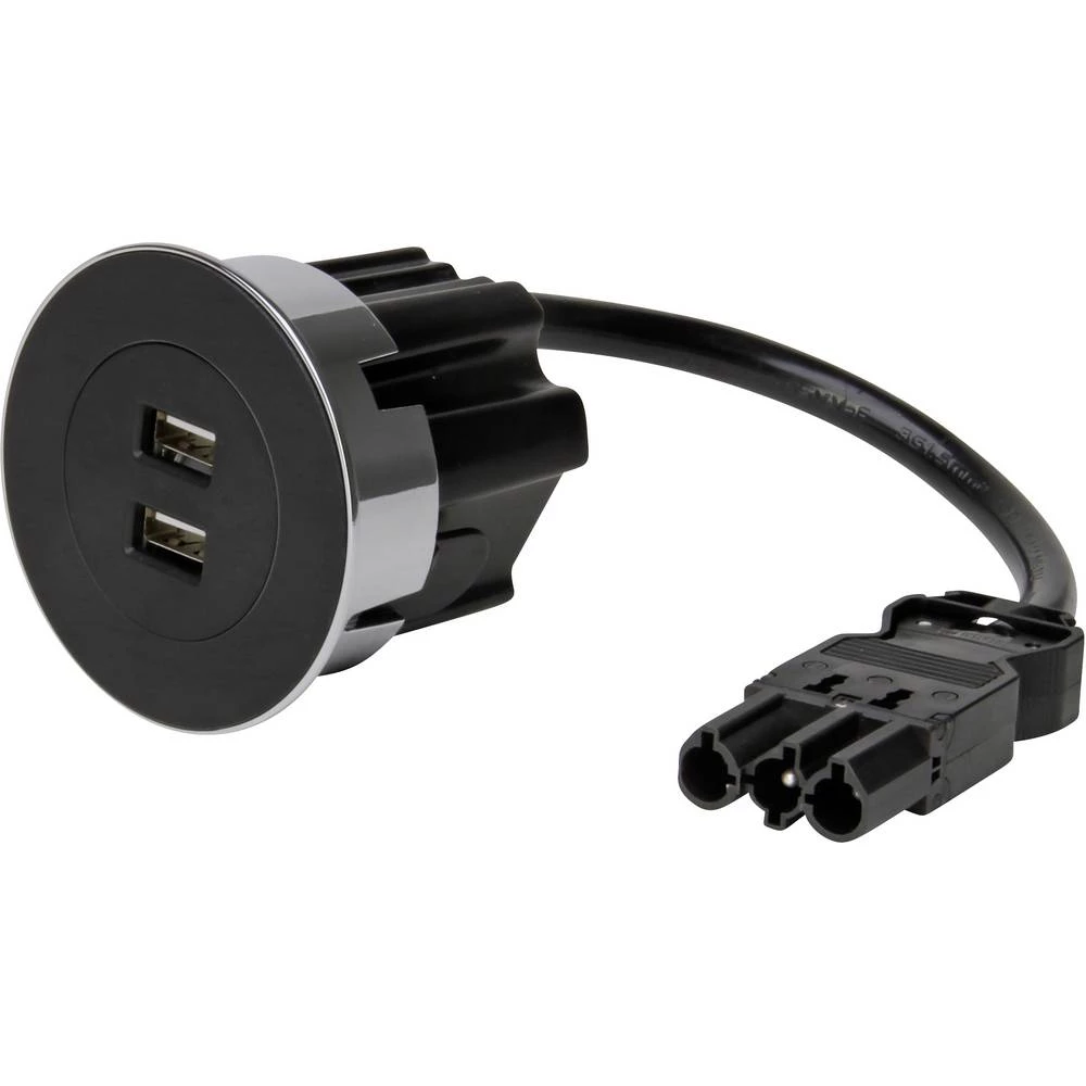 Kopp 939707012  ugradbena utičnica  s USB-om IP20 crna slika