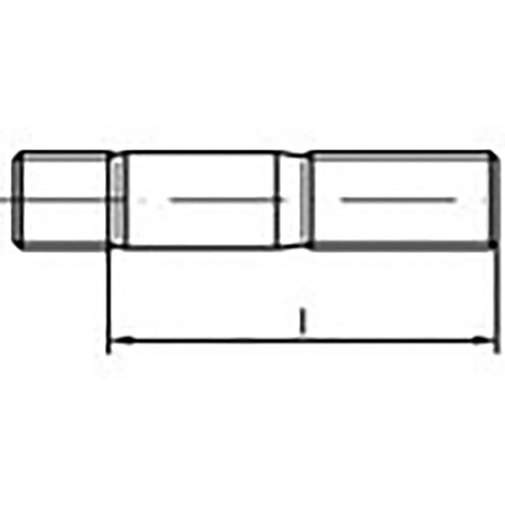 TOOLCRAFT  TO-6861330 igličasti vijci M12 40 mm  DIN 939   čelik  50 St. slika