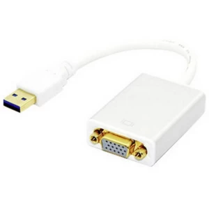 USB 3.0 Pretvarač [1x Muški konektor USB 3.0 tipa A - 1x SVGA] Bijela TECHly slika