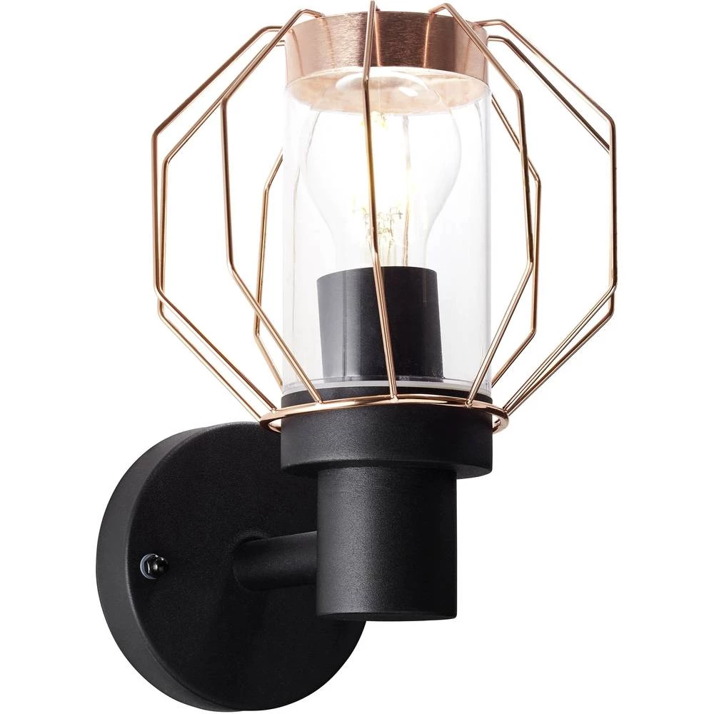 Vanjsko zidno svjetlo LED E27 40 W Brilliant Fannia 96359/76 Crna, Bakrena slika