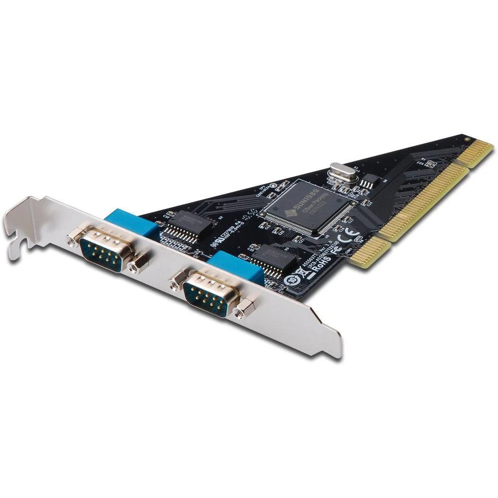 2 ulaza Serijska utična kartica Serijsko sučelje (9-polno) PCI Digitus slika